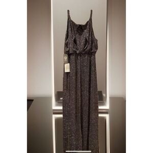 Vince Camuto metallic, spaghetti strap, evening gown. NWT women's size 14.